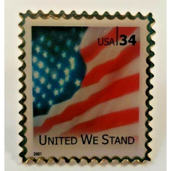USPS United We Stand flag USA.34 Pin JG&A - Picture 1 of 2